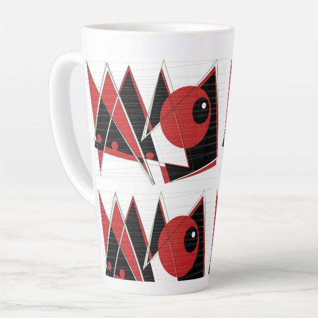 Rote Augen sehen große Tasse (Linke Ecke)