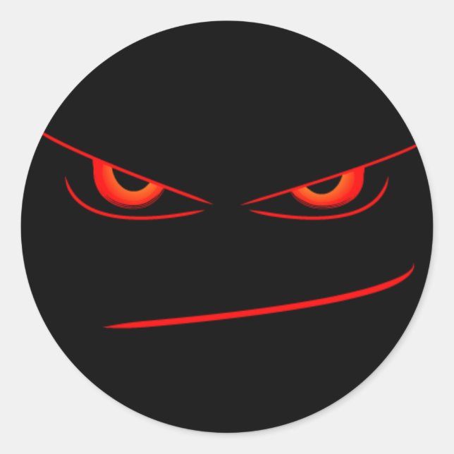 Rote Augen Siegel Runder Aufkleber (Vorderseite)