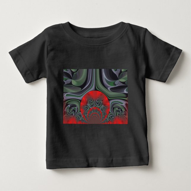 Rote Aurora Kunst, Dichtung und Musik Baby T-shirt (Vorderseite)