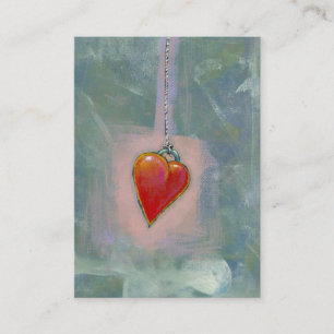 Rote ausdrucksvolle moderne Kunst der menschlichen Visitenkarte