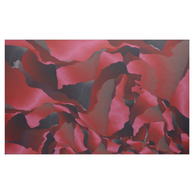 Rote ausgefranste Abstraktion Stoff (Yard (91,4 cm))