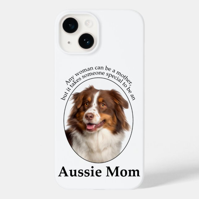 Rote Australische Schepherd-Mama Case-Mate iPhone Hülle (Rückseite)