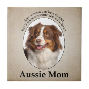 Rote Australische Schepherd-Mama Fliese