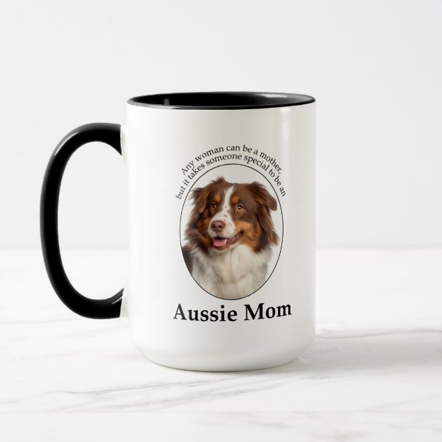 Rote Australische Schepherd-Mama Tasse (Links)