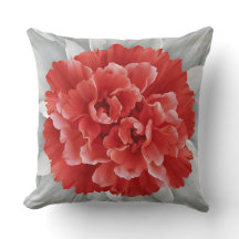 Rote Azalea Botanische Art Throw Kissen Cove
