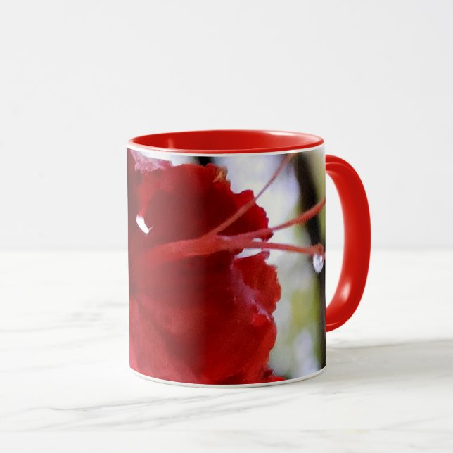 Rote Azaleenblüten Tasse (VorderseiteRechts)