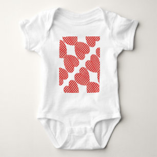 Rote Babyherzen und Liebe Baby Strampler