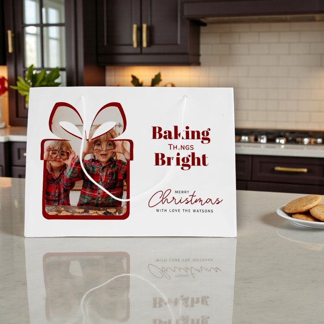 Rote Backsachen hell leuchtende Weihnachts-Fotoges Große Geschenktüte (Von Creator hochgeladen)