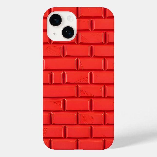 Rote Backsteinstruktur iPhone-Hülle mit mutigem De Case-Mate iPhone Hülle (Rückseite)