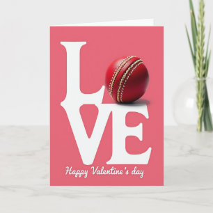 Rote Ball-Liebe Valentinstagskarte Karte