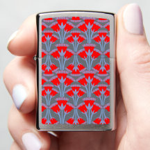 Rote Ballonblume Zippo Feuerzeug