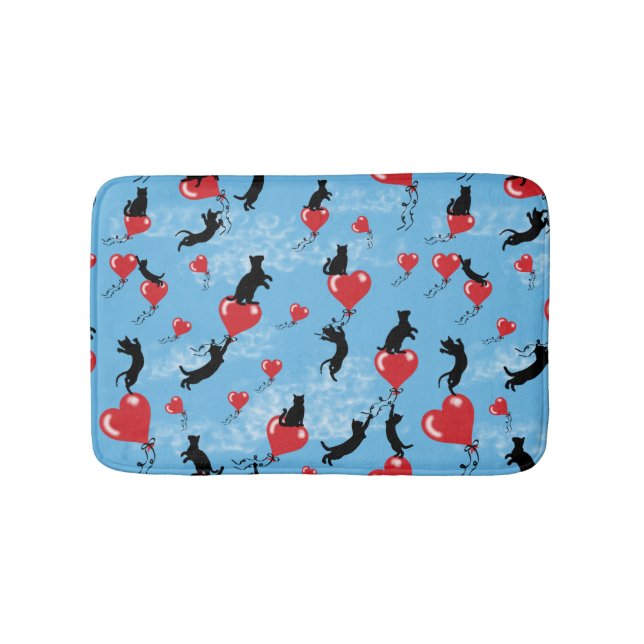 Rote Ballons fliegen Badematte (Vorderseite)