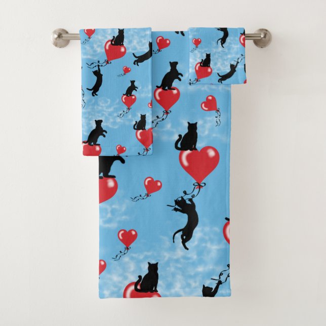 Rote Ballons fliegen Badhandtuch Set (Insitu)