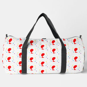 Rote Ballons und Konfetti aus Party Duffle Bag