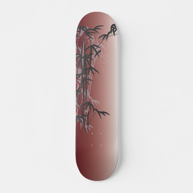 Rote Bambusplattform Skateboard (Vorne)