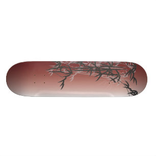 Rote Bambusplattform Skateboard