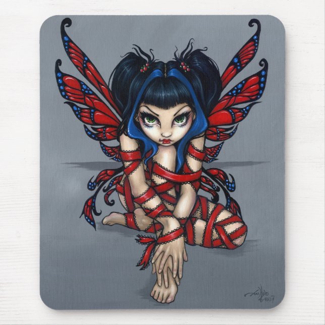 "Rote Band-Fee" Mousepad (Vorne)