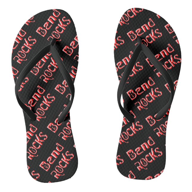 Rote Band Rocks Flip Flops (Fußbett)