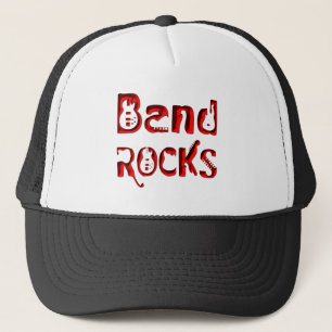 Rote Band Rocks Truckerkappe