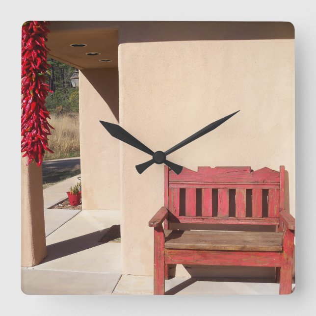 Rote Bank auf der Uhr (Vorderseite)