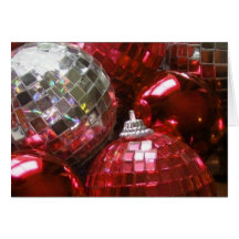 Rote Baubles Grüße Karte