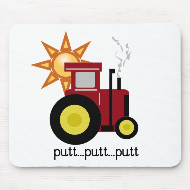 Rote Bauernhof-Traktor-T - Shirts und Geschenke Mousepad (Vorne)
