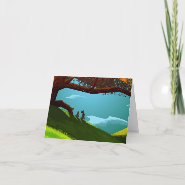 Rote Baum-Mitteilungskarten Karte (Vorderseite)