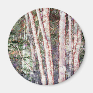 Rote Bäume Magnet