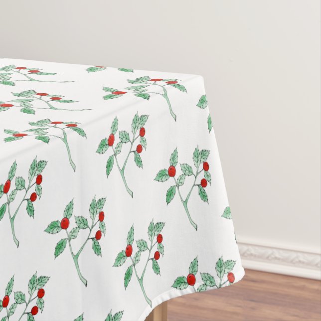 Rote Beere Pflanze Tischdecke (Beispiel)