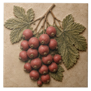 Rote Beeren Botanik Herbst Fliese