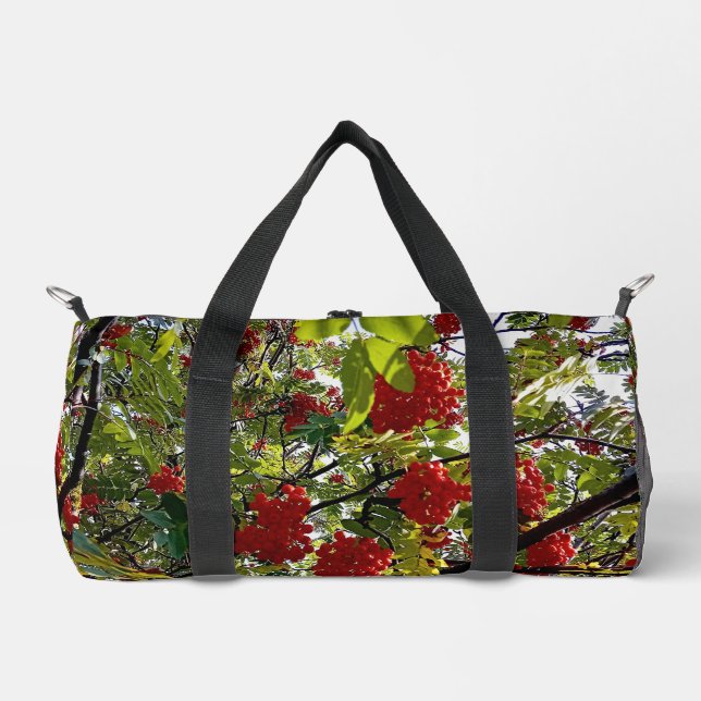 Rote Beeren Duffle Bag (Vorderseite)