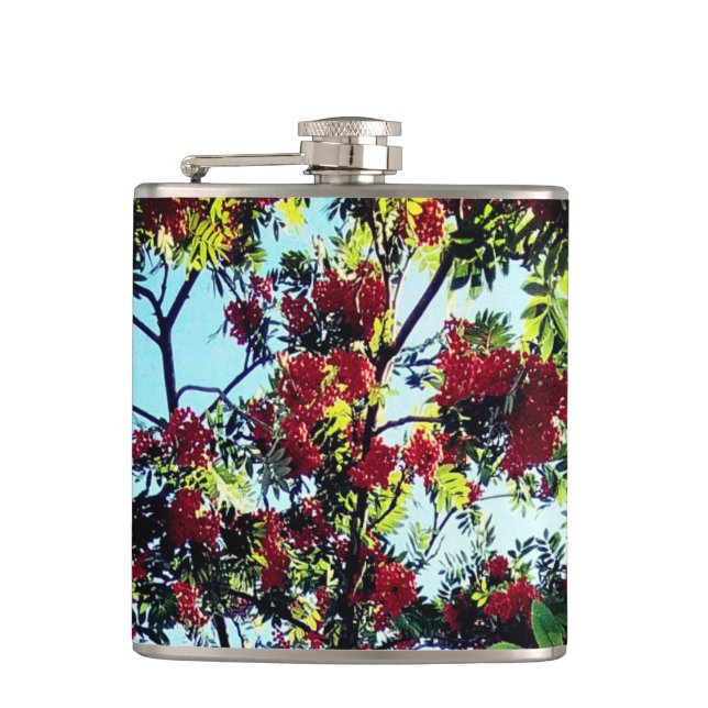 Rote Beeren Flachmann (Vorderseite)