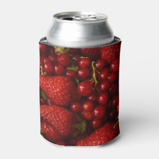 Rote Beeren und Erdbeeren Dosenkühler