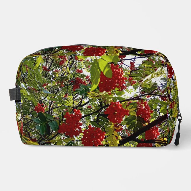 Rote Beeren Waschbeutel (Vorderseite)
