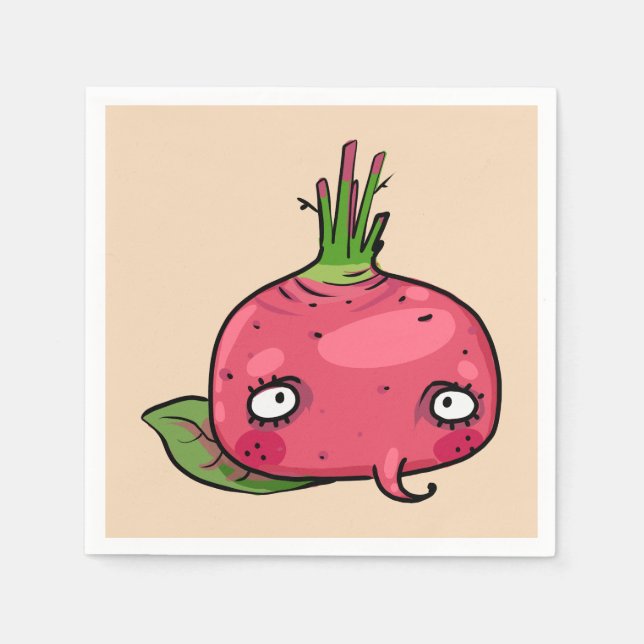 Rote Beete beet Serviette (Vorderseite)