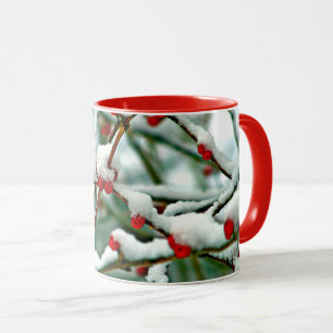 Rote Berries im Schnee 2025 Tasse