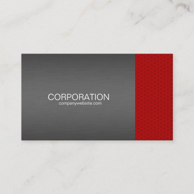 Rote Bienenwabe beruflich, Auslesegeschäftskarte Visitenkarte (Vorderseite)