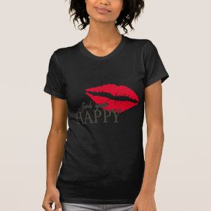 rote Bilder der Shirts Lippen