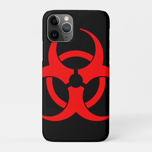 Rote Biogefährdung Symbol Phone Case (Rückseite)
