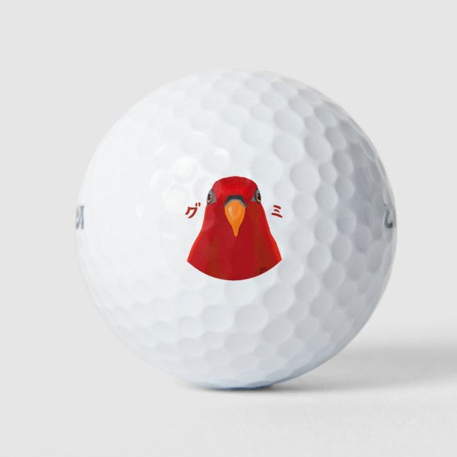 Rote Birne "GUMI" Golfball (Vorderseite)