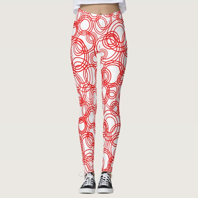 Rote Blasen Leggings (Vorderseite)