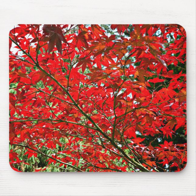 Rote Blätter Mousepad (Vorne)