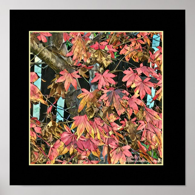 Rote Blätter Poster (Vorne)