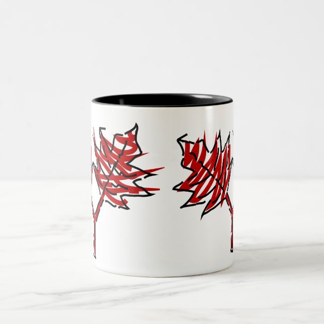 Rote Blätter Vector Graphics Tasse (Mittel)