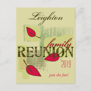 Rote Blätter Wiedersehen Einladung