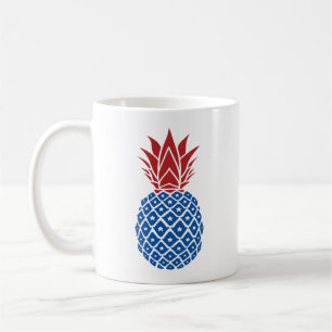 Rote Blaue Ananas Kaffeetasse