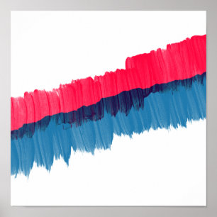 Rote blaue Aquarellstreifen der modernen Poster