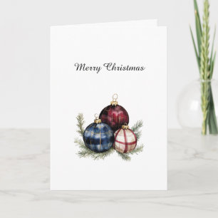 Rote Blaue Creme Land Weihnachtsdekoration Karte