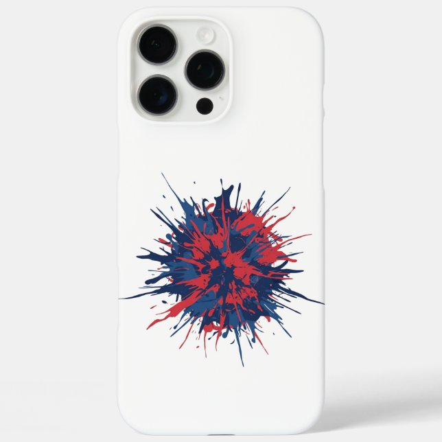 Rote Blaue Explosion  Case-Mate iPhone Hülle (Rückseite)