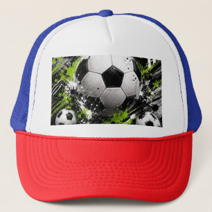 rote blaue farbige Kappe Fußball Design